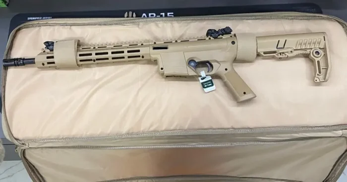 Rifle CBC Delta Cal .22LR - Oxidado Coronha Retrátil Tan -  Cano 14.5" - Image 3